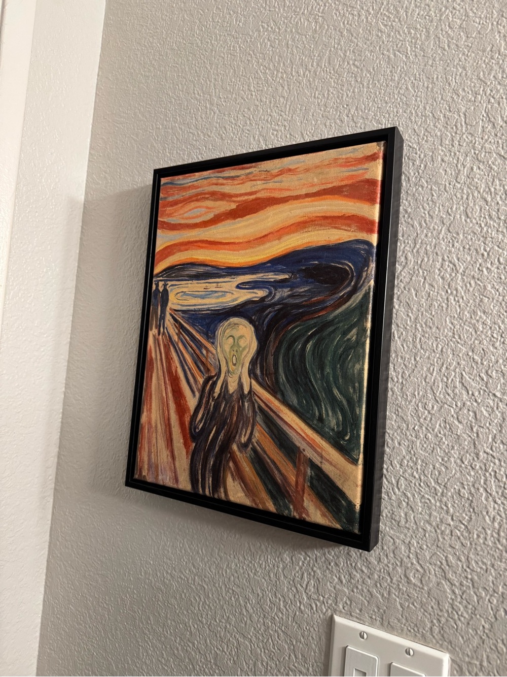 Framed “the scream” print
